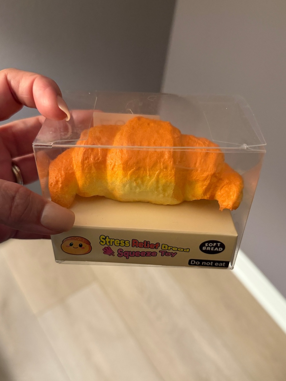 Stress Relief Croissant Bread Squishy Squeeze Toy - NIB